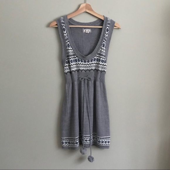 Bluenotes Dresses & Skirts - Knit Mini Dress with Pom Poms